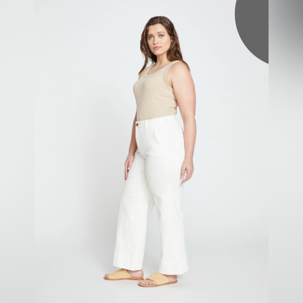 Universal Standard Carol High Rise High Stretch Jeans - White - NWT
